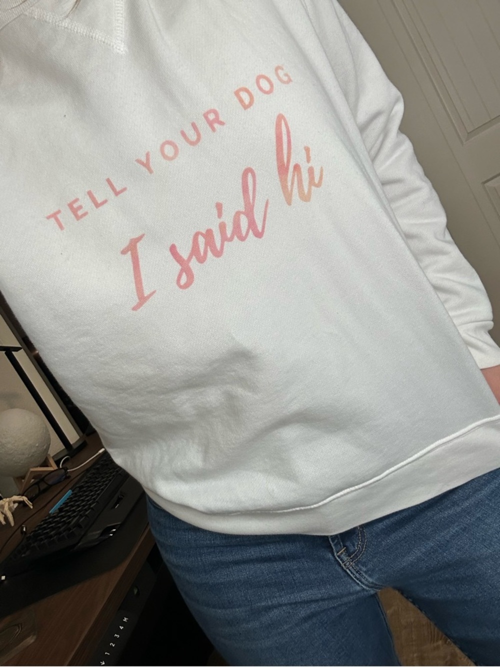 Handmade “Tell Your Dog I Said Hi” Pullover